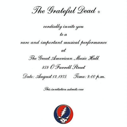 One From The Vault: Great American Music Hall 8/13/75 CD