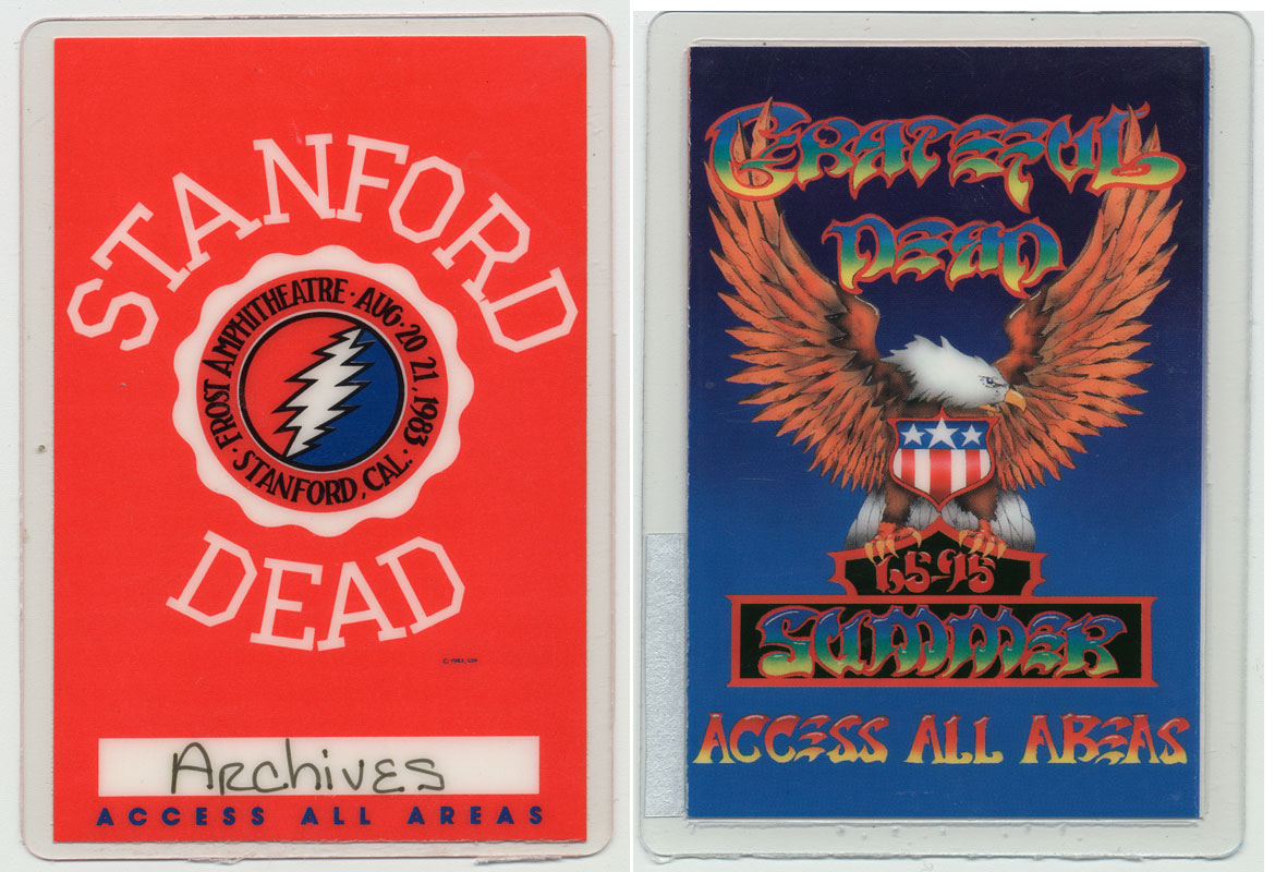 Documenting The Dead The Art Of Business Laminates And Backstage Passes Grateful Dead