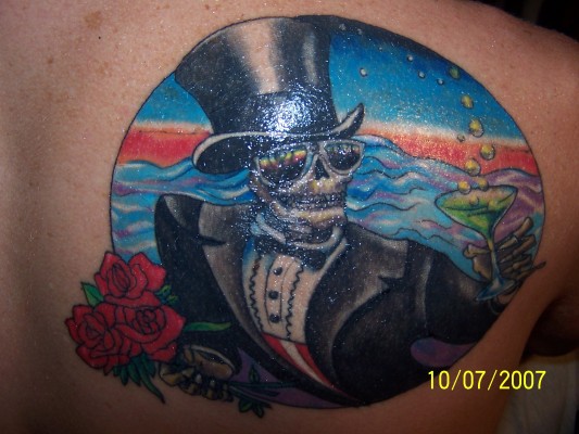 Grateful Dead Tattoo  Skull with Roses  Matt Simmons Sacre  Flickr
